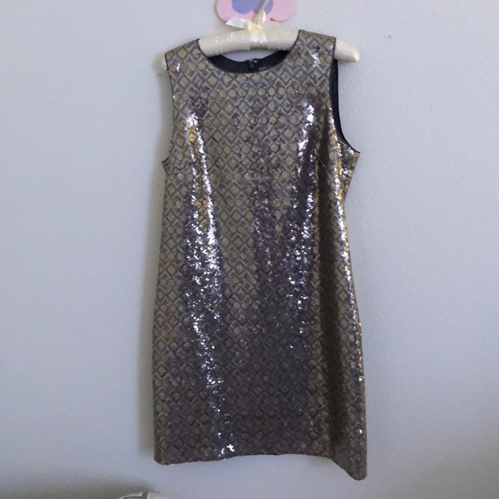 Gold sequins cocktail dress. Only worn 2x